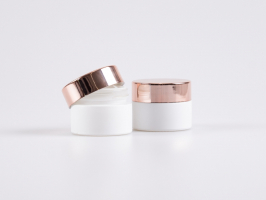 Weissglasdose 15 ml – Deckel Rosé